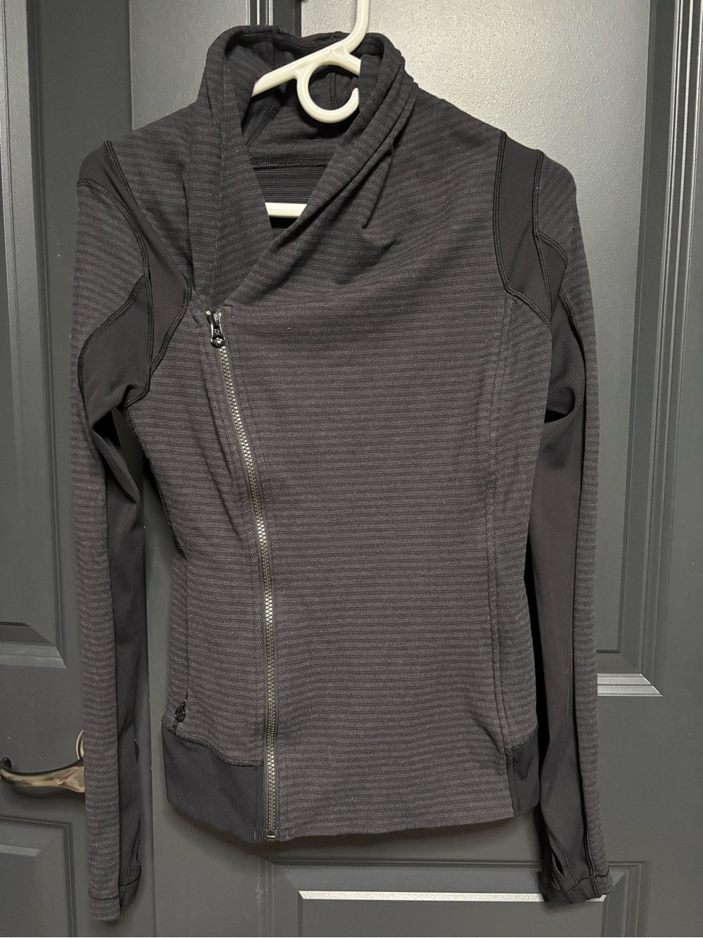 lululemon athletica Charcoal Asymmetrical Zip Utility Jacket